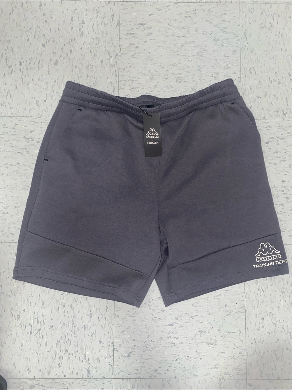 Kappa Men's Dark Charcoal Athletic Knit Shorts size large L brand new men